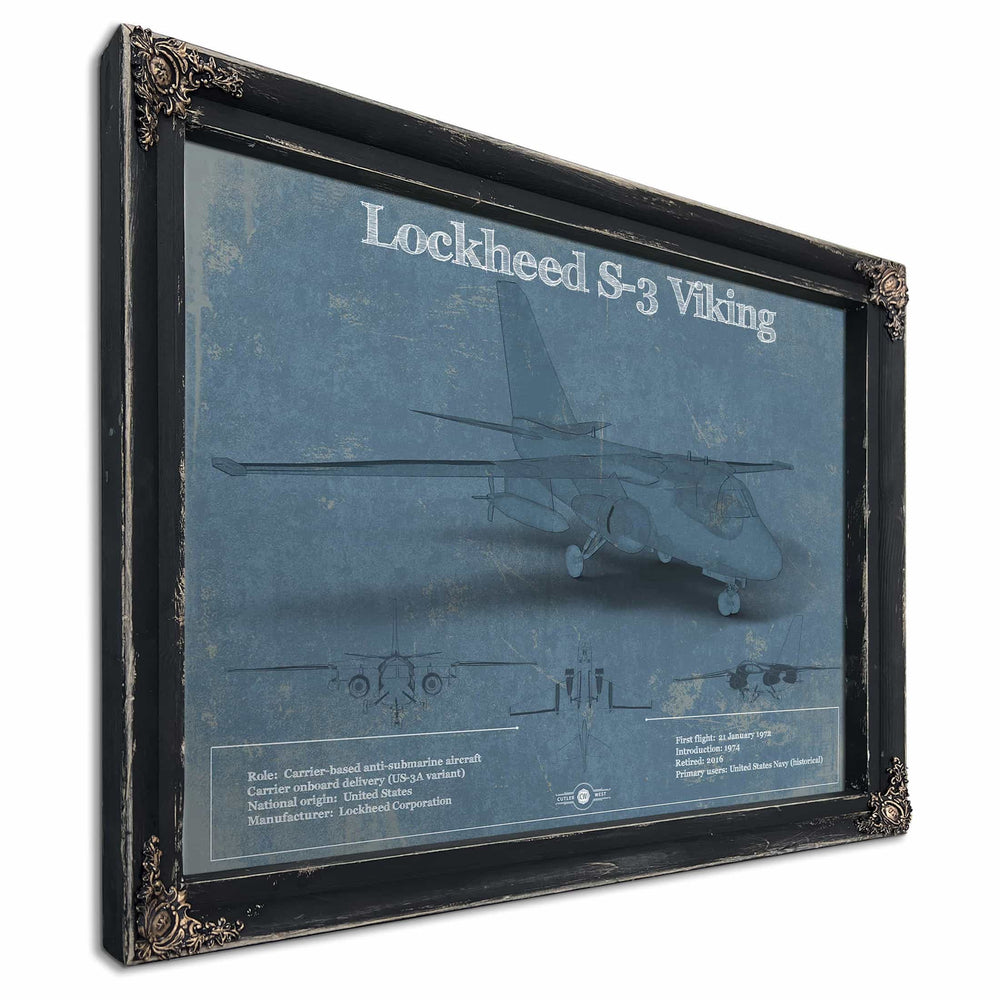 Lockheed S-3 Viking Aircraft Patent Blueprint Original Design Wall Art