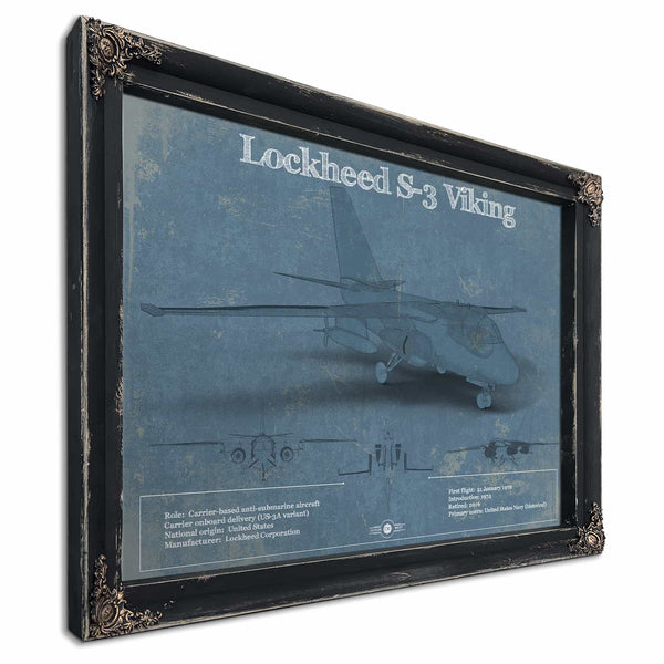 Lockheed S-3 Viking Aircraft Patent Blueprint Original Design Wall Art