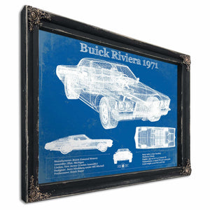 1971 Buick Riviera Blueprint Vintage Auto Print