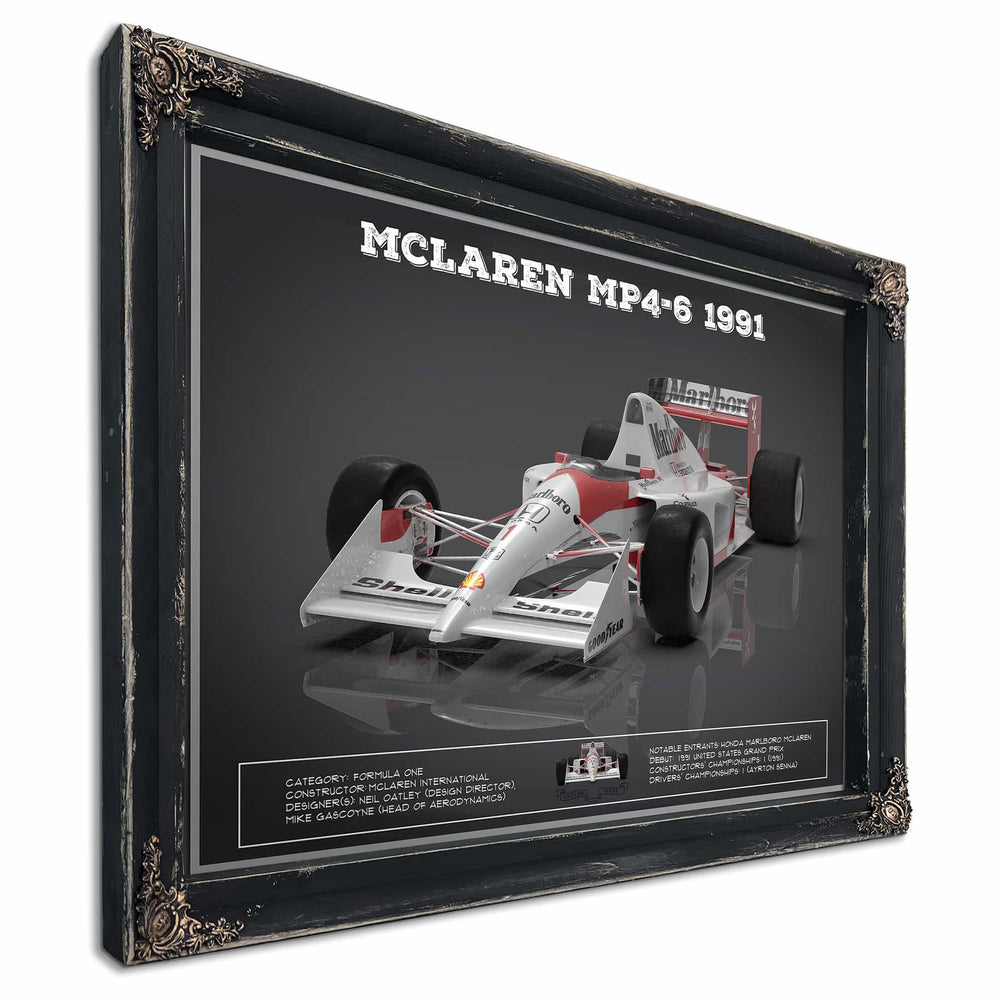 Vintage F1 McLaren MP46 1991 Formula One Race Car Print