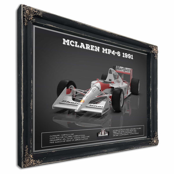 Vintage F1 McLaren MP46 1991 Formula One Race Car Print