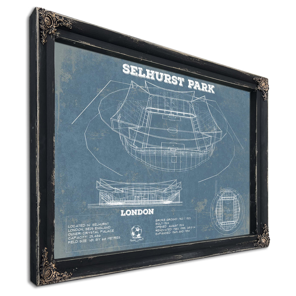 Selhurst Park Stadium A New Crystal Palace Blueprint Vintage Soccer Print