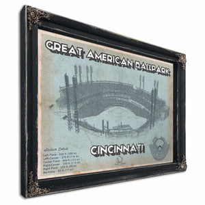 Cincinnati Reds Great American Ballpark Seating Chart - Vintage Baseball Fan Print