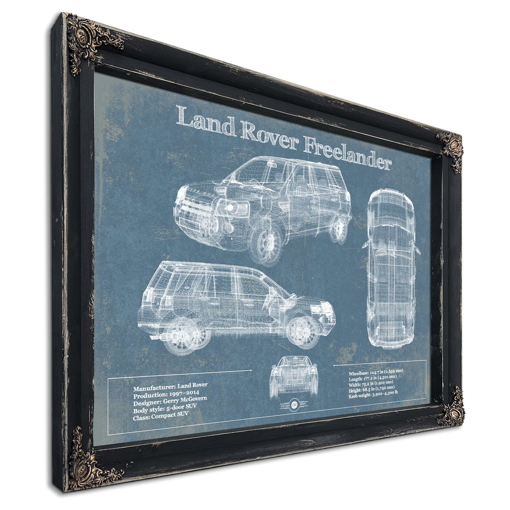 Land Rover Freelander Vintage Blueprint Auto Print