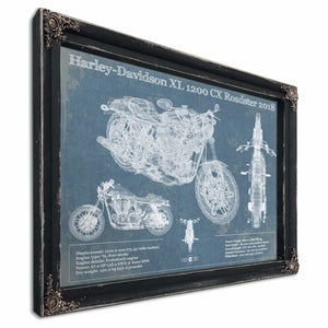 Harley-Davidson XL 1200 CX Roadster 2018 Blueprint Motorcycle Patent Print