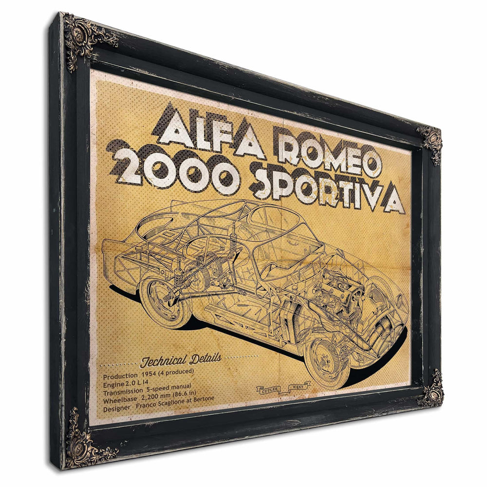 Vintage Alfa Romeo 2000 Sportiva Sports Car Print