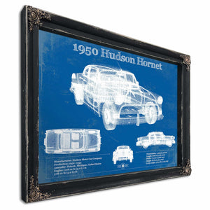 1950 Hudson Hornet Vintage Blueprint Auto Print