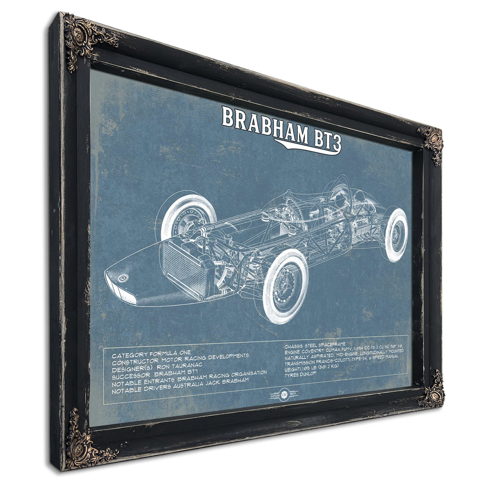 Brabham BT3 Formula One Racing Car Vintage Auto Print