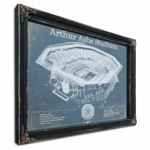 Vintage Arthur Ashe US Open Tennis Blueprint Art