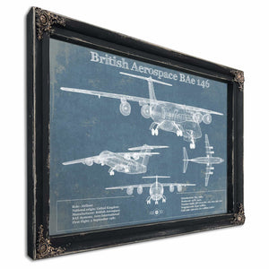 British Aerospace BAe 146 / Avro RJ Vintage Aviation Blueprint Print