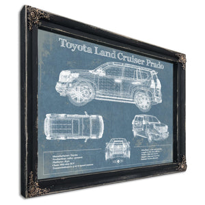 Toyota Land Cruiser Prado (2016) Blueprint Vintage Auto Patent Print