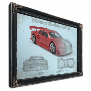 Nissan Skyline GT R Original Blueprint Art