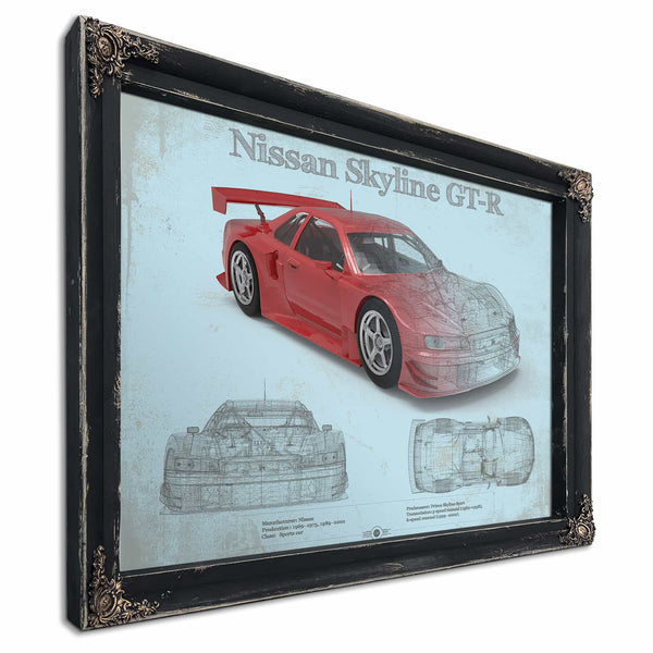 Nissan Skyline GT R Original Blueprint Art