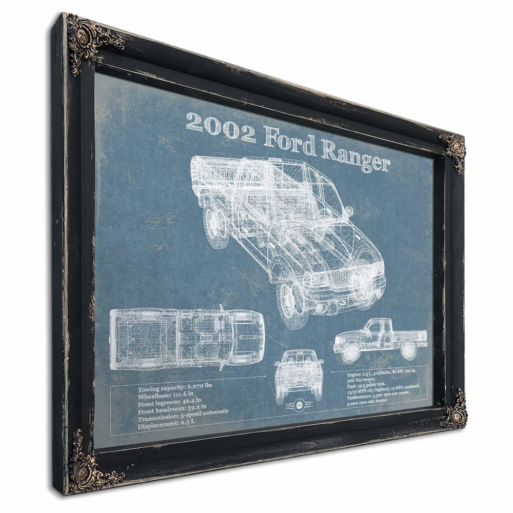 2002 Ford Ranger Vintage Blueprint Auto Print