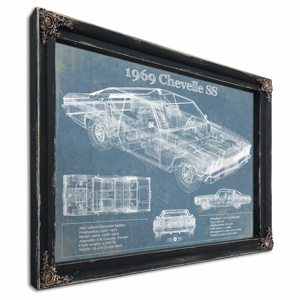 1969 Chevrolet Chevelle SS Original Blueprint Art