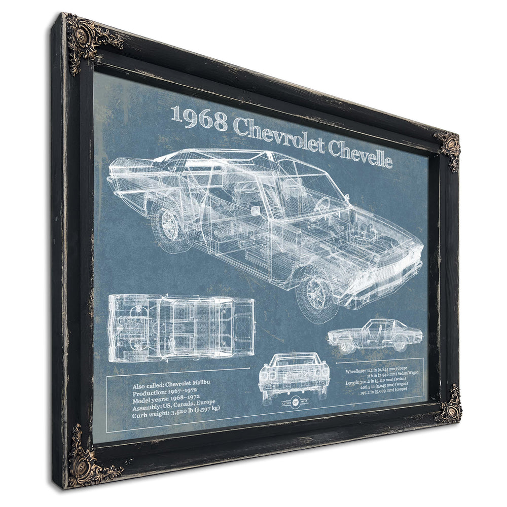 1968 Chevrolet Chevelle Original Blueprint Art