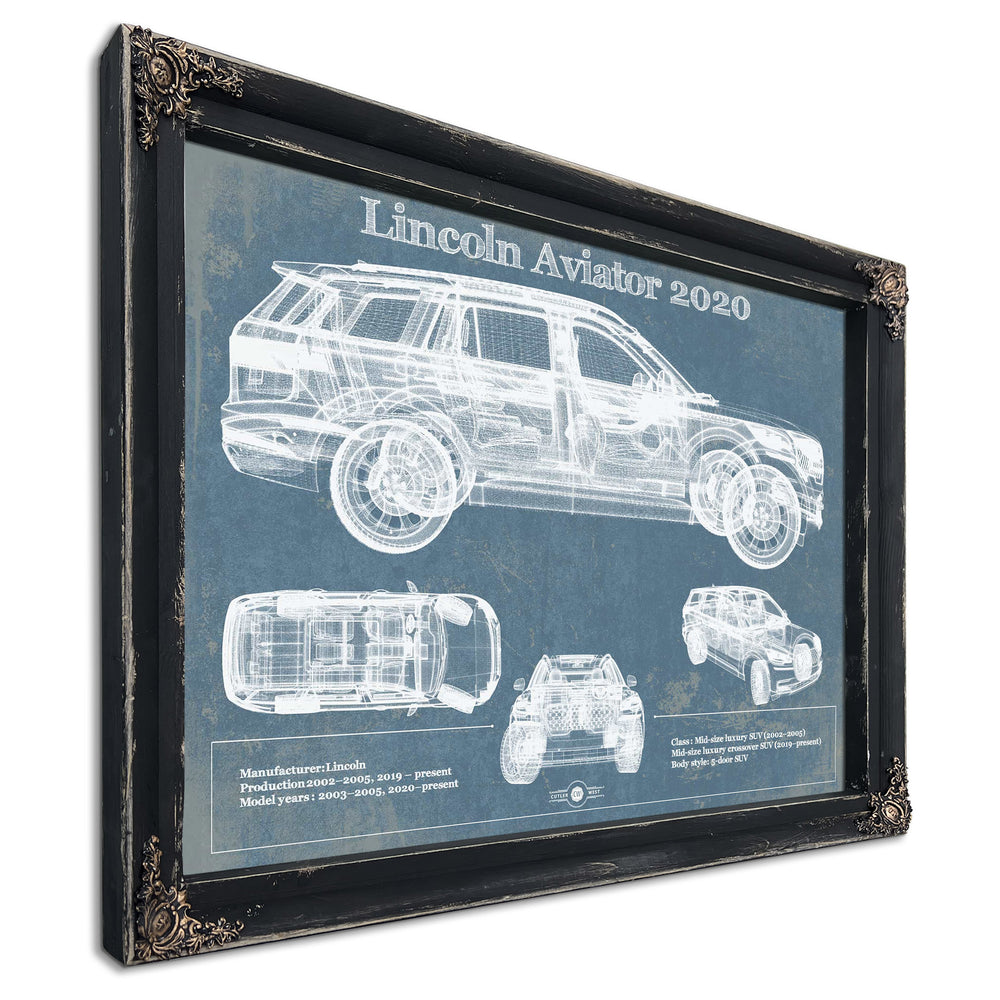 Lincoln Aviator 2020 Vintage Blueprint Print