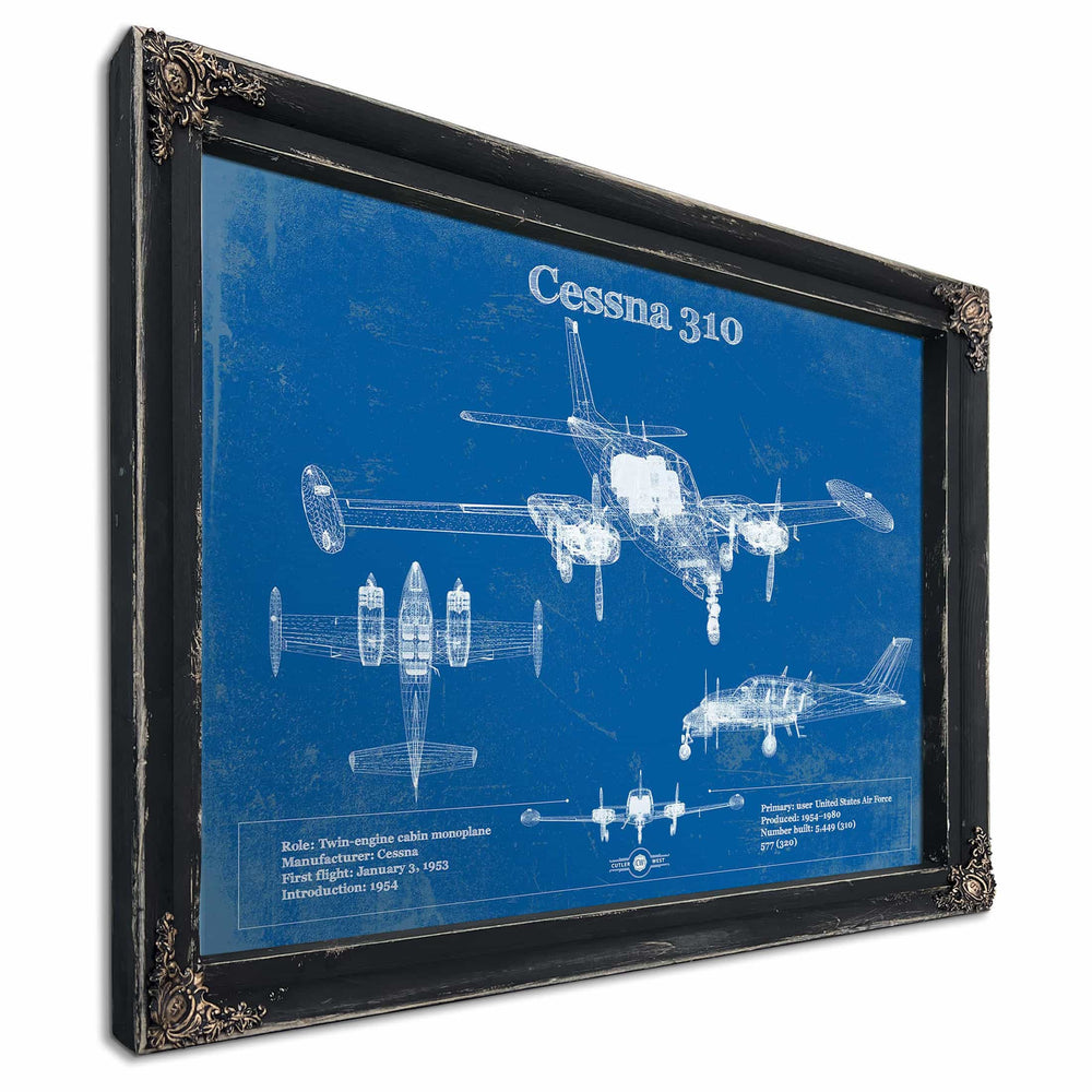 Cessna 310D V06 Original Blueprint Art