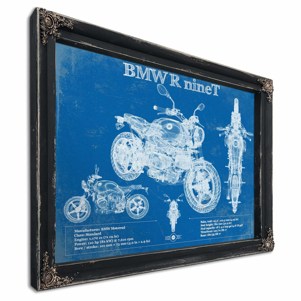 BMW R nine T Blueprint Vintage Motorcycle Print