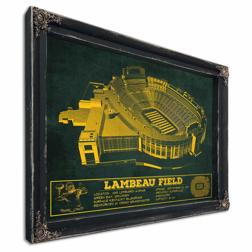 Green Bay Packers - Lambeau Field Brown Version Vintage Football Print