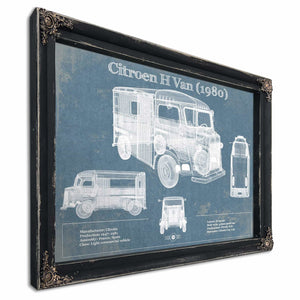 Citroen H Van (1980) Car Blueprint Vintage Auto Print
