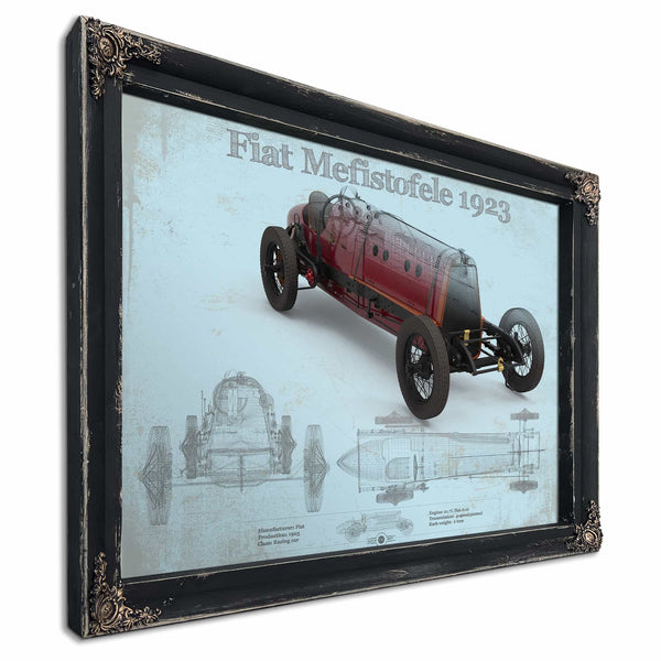 Fiat Mephistopheles Blueprint Vintage Auto Print