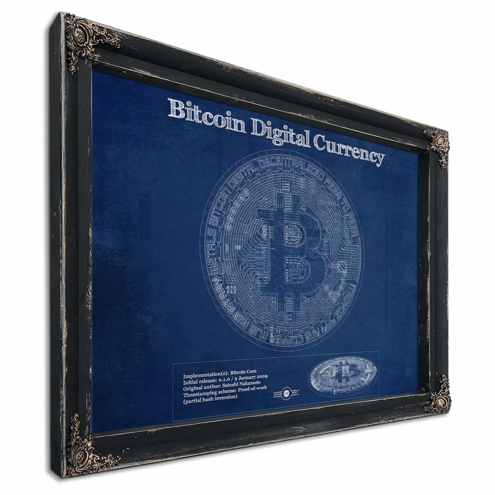 Vintage Bitcoin Wall Art Print
