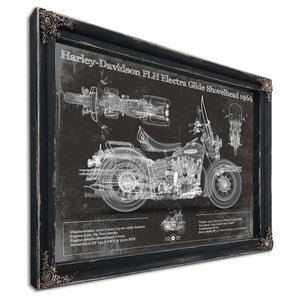 Harley-Davidson FLH Electra Glide Shovelhead 1966 Motorcycle Patent Print