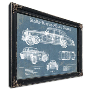 Rolls Royce Silver Cloud Vintage Blueprint Auto Print