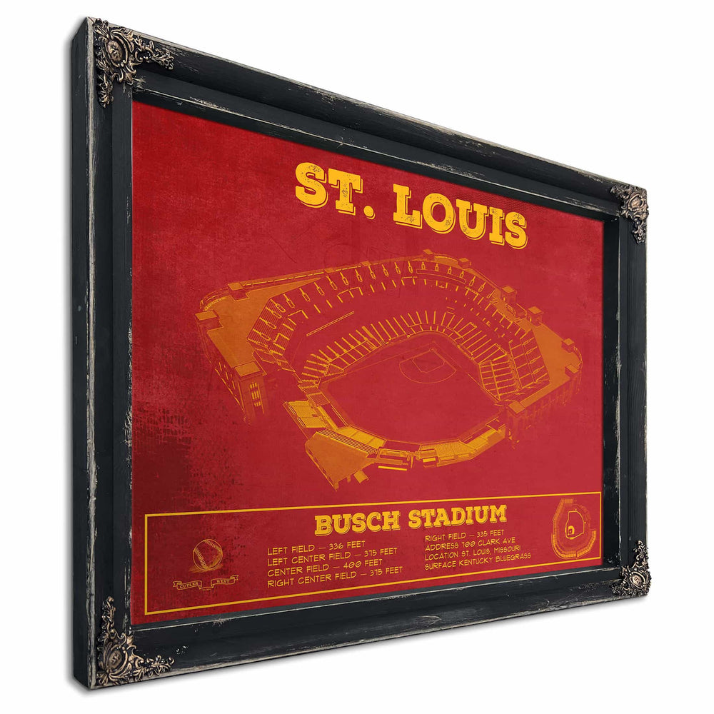 St. Louis Blues - Enterprise Center Vintage Hockey Blueprint NHL Print