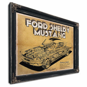 Vintage Ford Shelby Mustang Sports Car Print
