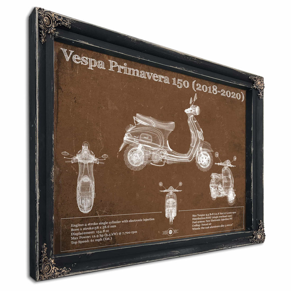 Vintage 2018 - 2020 Vespa Primavera 150 Patent Print