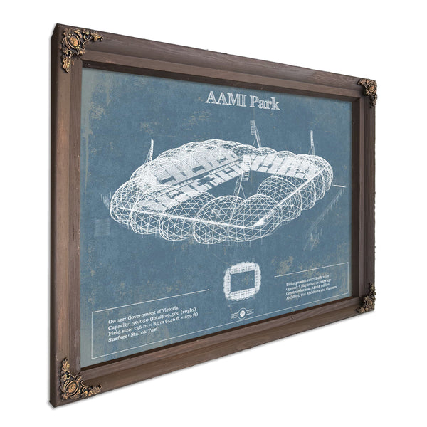 AAMI Park Vintage Australia Rugby and Soccer Stadium Print