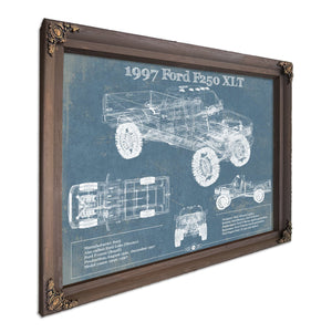1997 Ford F250 XLT Vintage Blueprint Auto Print