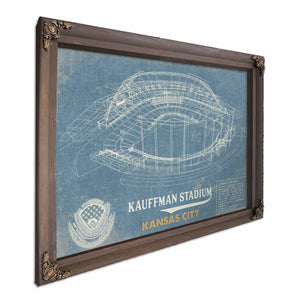 Kansas City Royals Kauffman Stadium Vintage Baseball Print