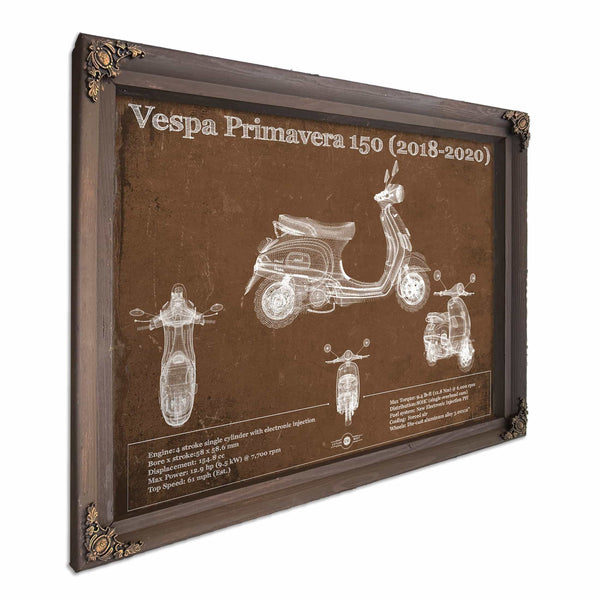Vintage 2018 - 2020 Vespa Primavera 150 Patent Print