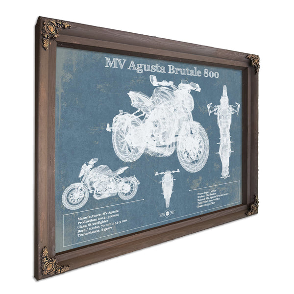 Mv Agusta Brutale 800 Blueprint Motorcycle Patent Print