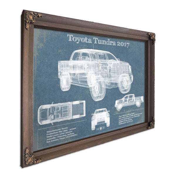 Toyota Tundra 2017 Vintage Blueprint Auto Print