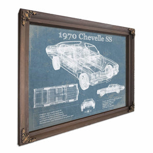 1970 Chevrolet Chevelle SS Original Blueprint Art