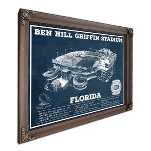 Ben Hill Griffin Stadium Art - University of Florida Gators Vintage Stadium Art Print