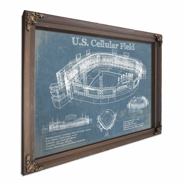 U.S. Cellular Field - Chicago White Sox Vintage Baseball Fan Print