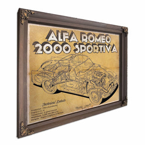Vintage Alfa Romeo 2000 Sportiva Sports Car Print