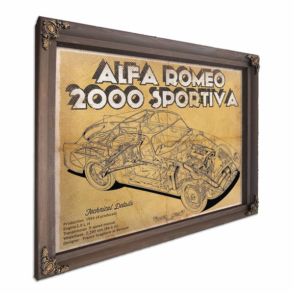 Vintage Alfa Romeo 2000 Sportiva Sports Car Print