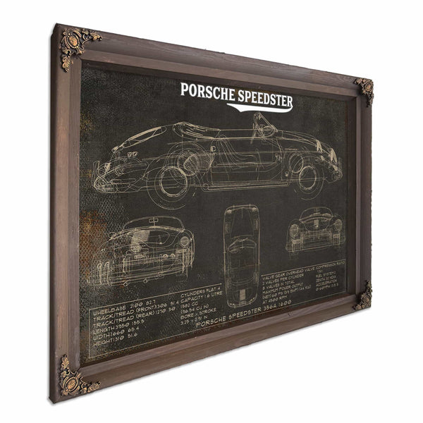 Porsche Speedster 356A 1600 Vintage Auto Print