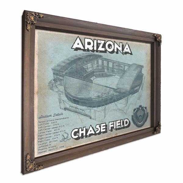 Arizona Diamondbacks - Chase Field Vintage Baseball Fan Print