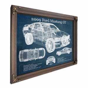 2009 Ford Mustang GT Original Blueprint Art