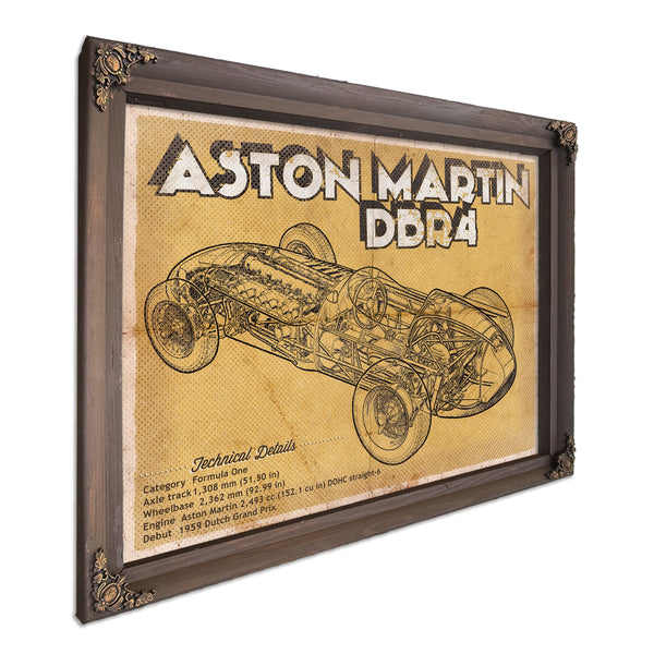 Aston Martin DB9 Blueprint Vintage Auto Print