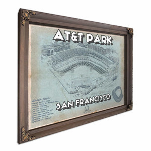 San Francisco Giants - AT&T Park Vintage Baseball Print