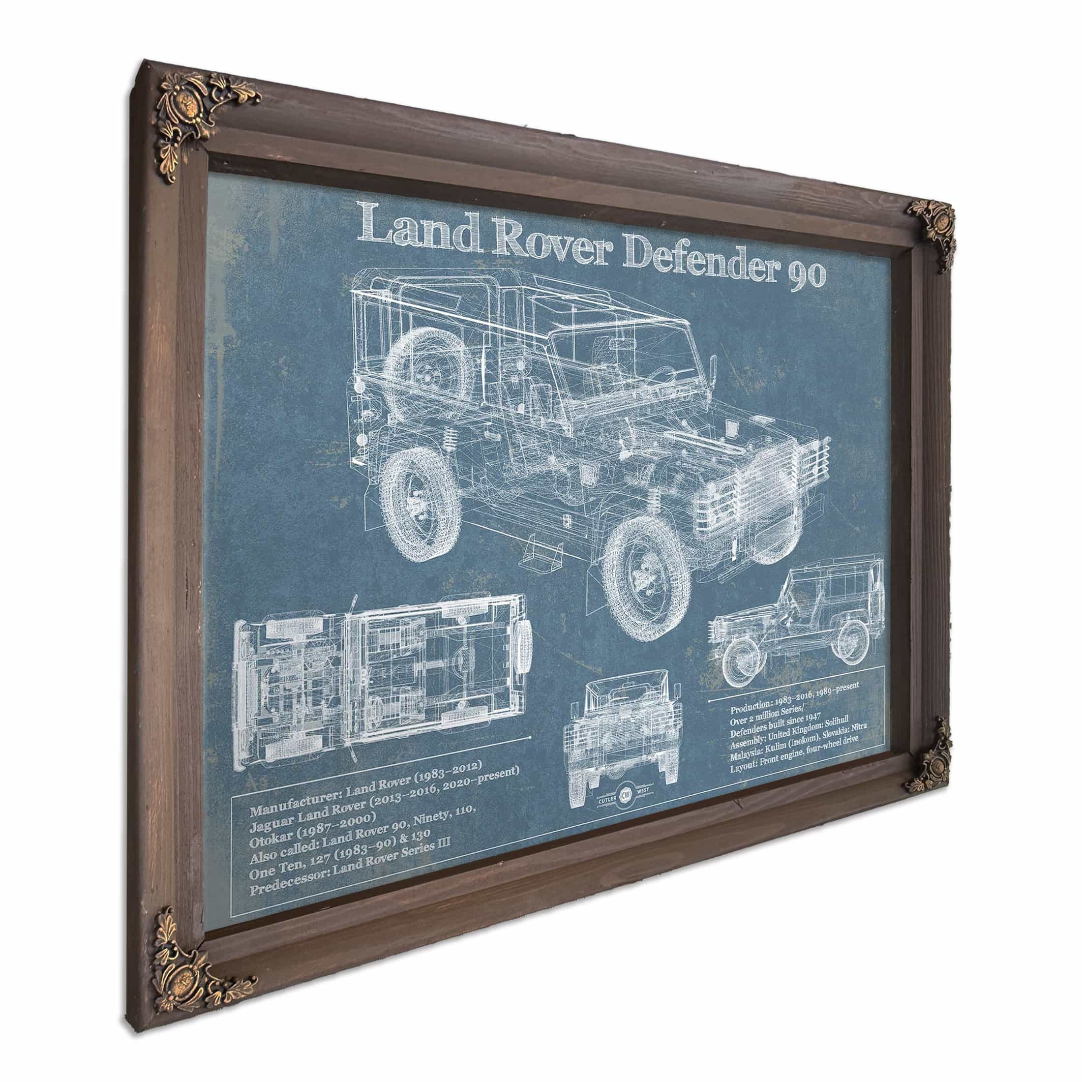 Land Rover Defender 90 Wall Art Print | Cutler West