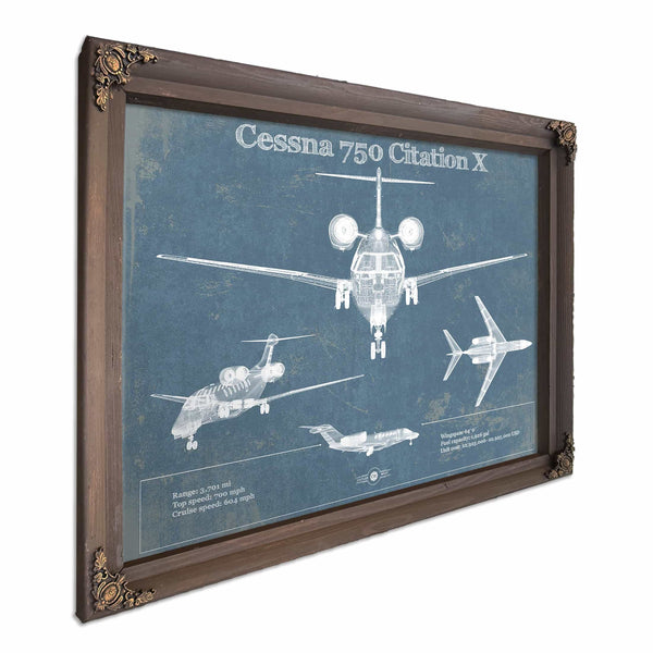Cessna 750 Citation X Original Blueprint Art